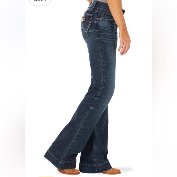 Wrangler Women's Flare Jeans - Dark Blue - Picture 3 of 10